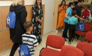 Кисић првог дана школске године са ђацима специјалне ОШ „Антон Скала“