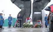 Обележавање Међународног дана сећања на жртве Холокауста,  Старо сајмиште,  Споменик жртава геноцида у Другом светском рату,  говор министра за рад,запошљавање,борачка и социјална питања Николе Селаковића   