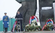 Обележавање Међународног дана сећања на жртве Холокауста,  Старо сајмиште,  Споменик жртава геноцида у Другом светском рату,  говор министра за рад,запошљавање,борачка и социјална питања Николе Селаковића   