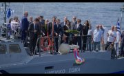 Говор министра Николе Селаковића  након одавања почасти и полагања венаца  код Спомен костурнице на острву Видо, поводом  обележавања 107. годишњице искрцавања српске војске на Јонска острва Крф и Видо