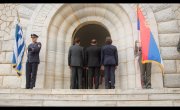 Говор министра Николе Селаковића  након одавања почасти и полагања венаца  код Спомен костурнице на острву Видо, поводом  обележавања 107. годишњице искрцавања српске војске на Јонска острва Крф и Видо