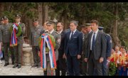 Говор министра Николе Селаковића  након одавања почасти и полагања венаца  код Спомен костурнице на острву Видо, поводом  обележавања 107. годишњице искрцавања српске војске на Јонска острва Крф и Видо