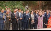 Говор министра Николе Селаковића  након одавања почасти и полагања венаца  код Спомен костурнице на острву Видо, поводом  обележавања 107. годишњице искрцавања српске војске на Јонска острва Крф и Видо