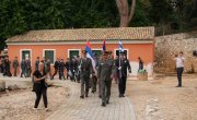 Говор министра Николе Селаковића  након одавања почасти и полагања венаца  код Спомен костурнице на острву Видо, поводом  обележавања 107. годишњице искрцавања српске војске на Јонска острва Крф и Видо