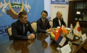Барошевић на примопредаји донације Јапана удружењу „Бисер“ у Србобрану