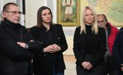 Сања Лакић и Дејан Антић на додели борачких легитимација у Пожаревцу