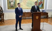 Сања Лакић и Дејан Антић на додели борачких легитимација у Пожаревцу