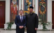 Дејан Антић на новогодишњем пријему у Богословији Св. Кирила и Методија у Нишу