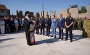Дејан Антић на освећењу темеља Цркве у бази жандармерије у Алексинцу 