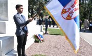 Положени венци на Споменик захвалности Француској на Калeмегдану